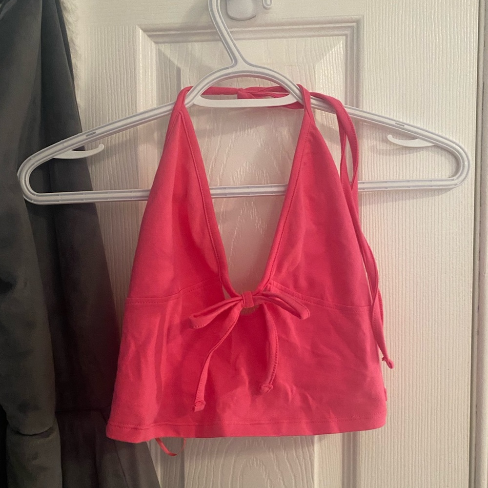 XS hot pink halter top